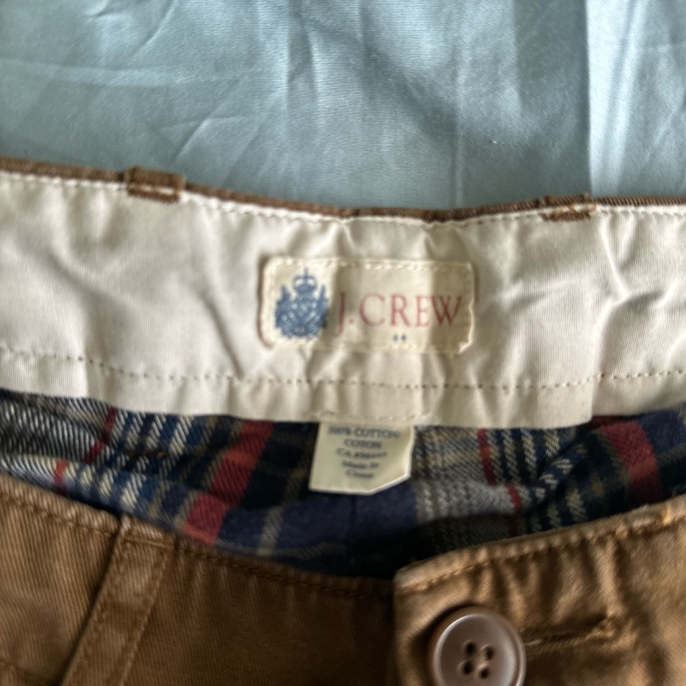 J. Crew Tan Button-Up Trousers